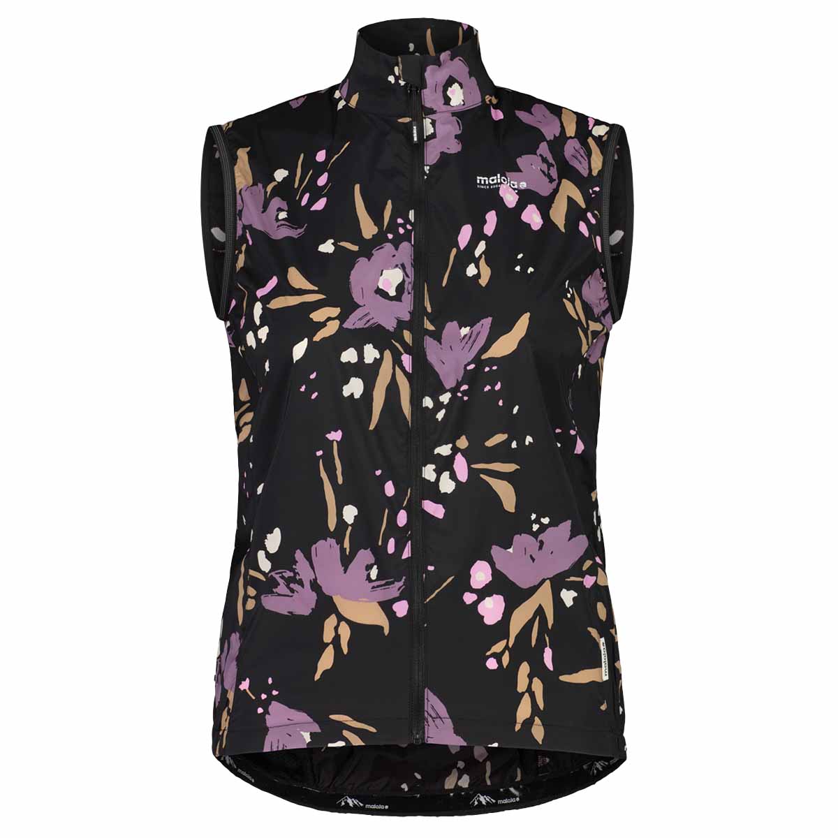 Maloja SeisM. Printed Vest Women's in Deep Black Brushflower